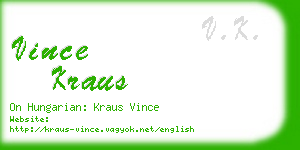 vince kraus business card